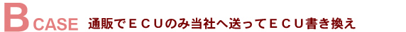 お客様のECUのみを運送便で、当店まで送って頂き書き換えを行う方法