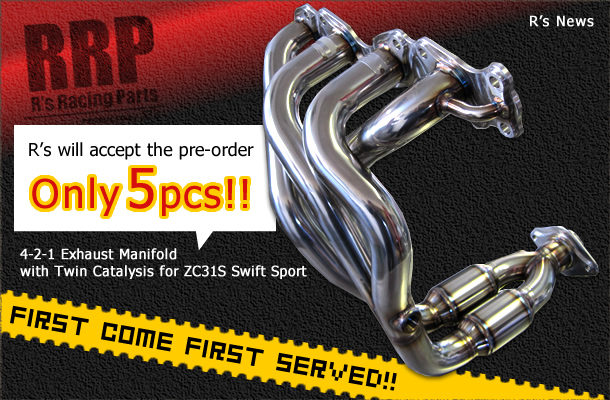 Reservation for Pre-Order Only 5pcs !! [ 4-2-1 Exhaust Manifold with Twin Catalysis ]